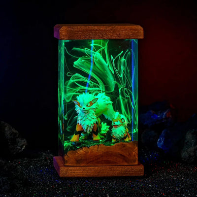 Pokemon Arcanine Epoxy Resin Lamp, Night Light