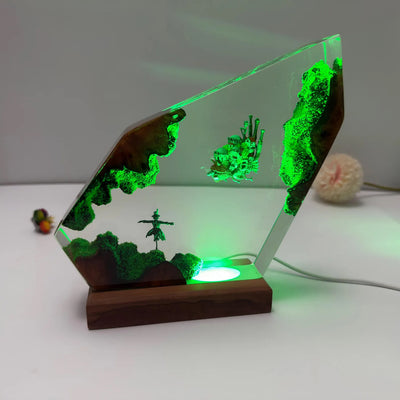 Howl's Moving Castle Epoxy Resin Lamp, Night Light