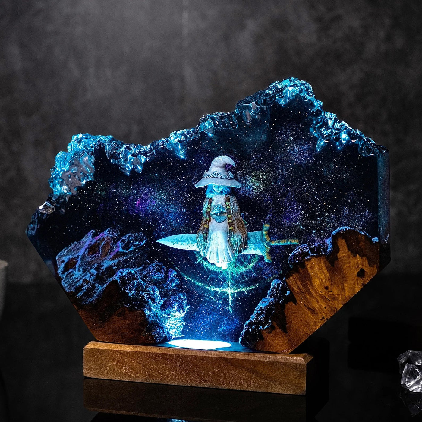 Ranni The Witch Elden Ring Galaxy Epoxy Resin Lamp, Night Light