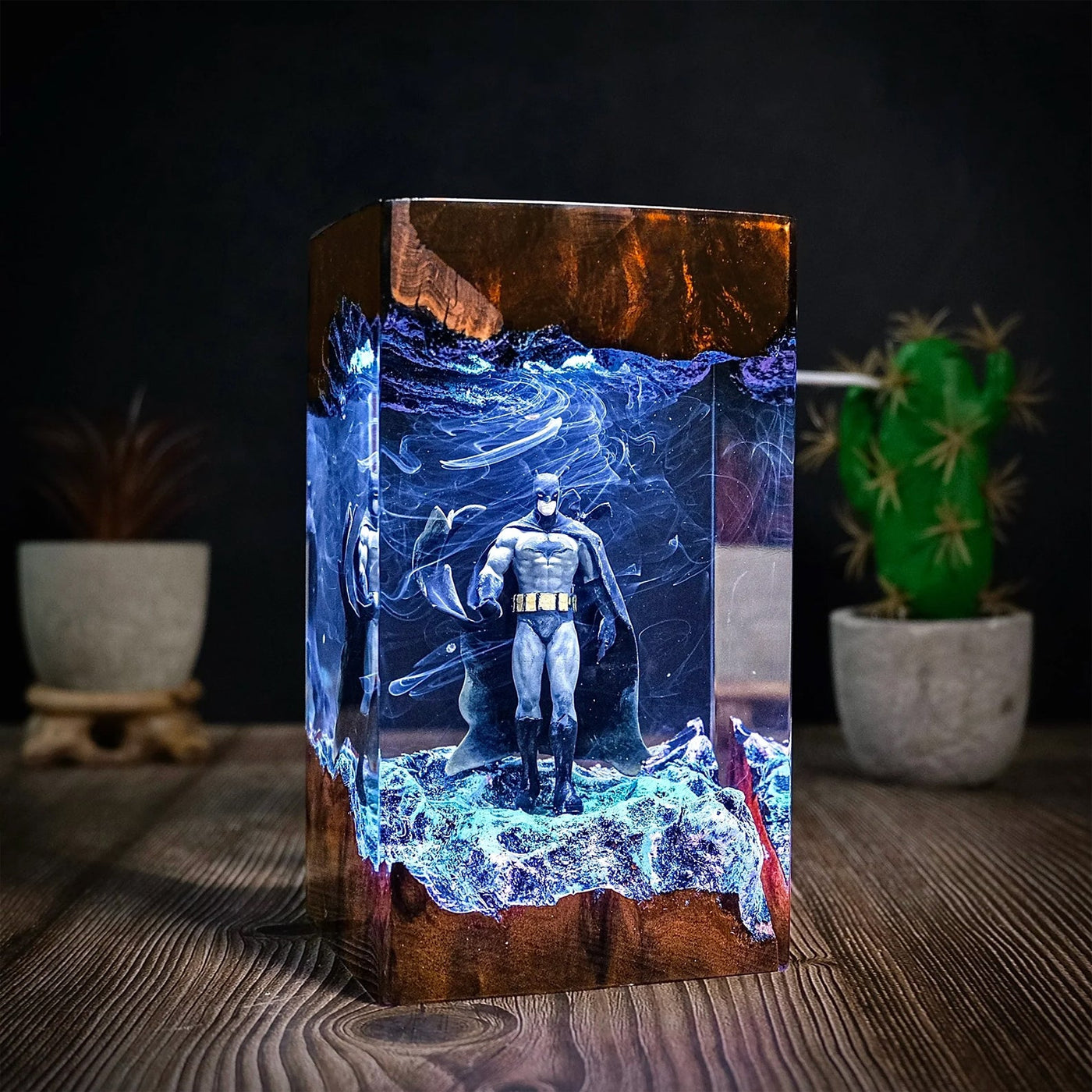 DCEU Batman Bruce Wayne Dark Knight Epoxy Resin Lamp, Night Light