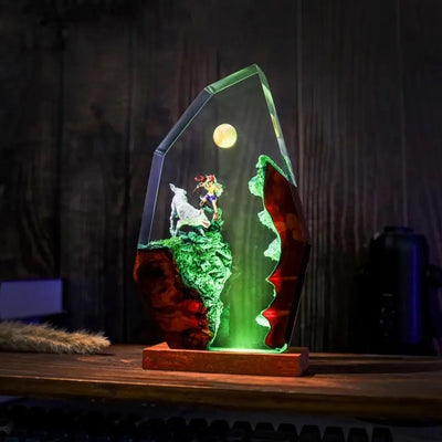 Princess Mononoke Hime Studio Ghibli Epoxy Resin Lamp, Night Light