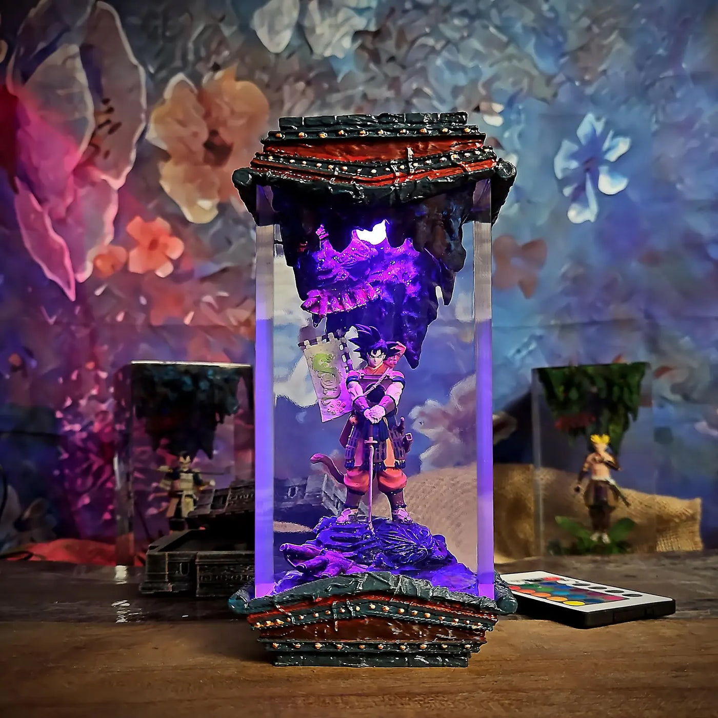 Dragon Ball Goku Shogun Epoxy Resin Lamp, Night Light, Wireless Lights