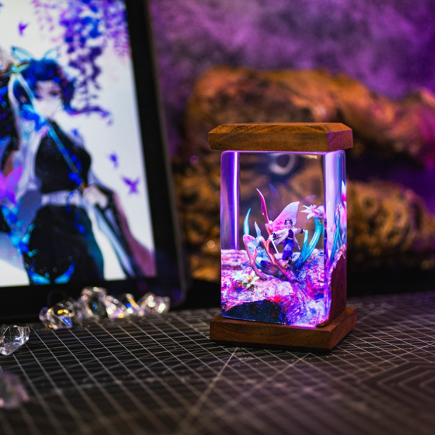 Demon Slayer Kocho Shinobu Ichiban Kuji Epoxy Resin Lamp, Night Light