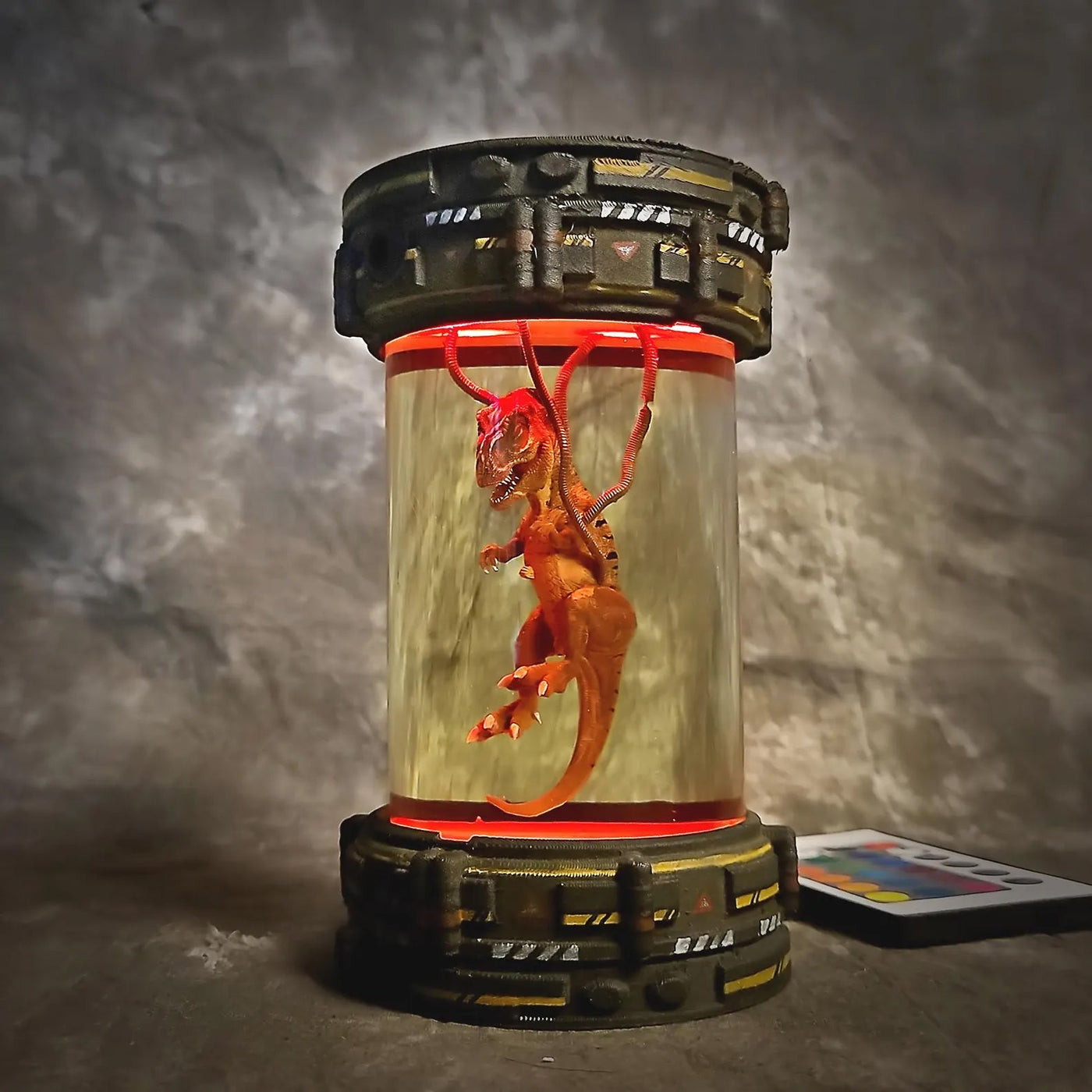 T-Rex Dinosaur Healing Chamber Incubator Epoxy Resin Lamp, Night Light, Wireless Lights