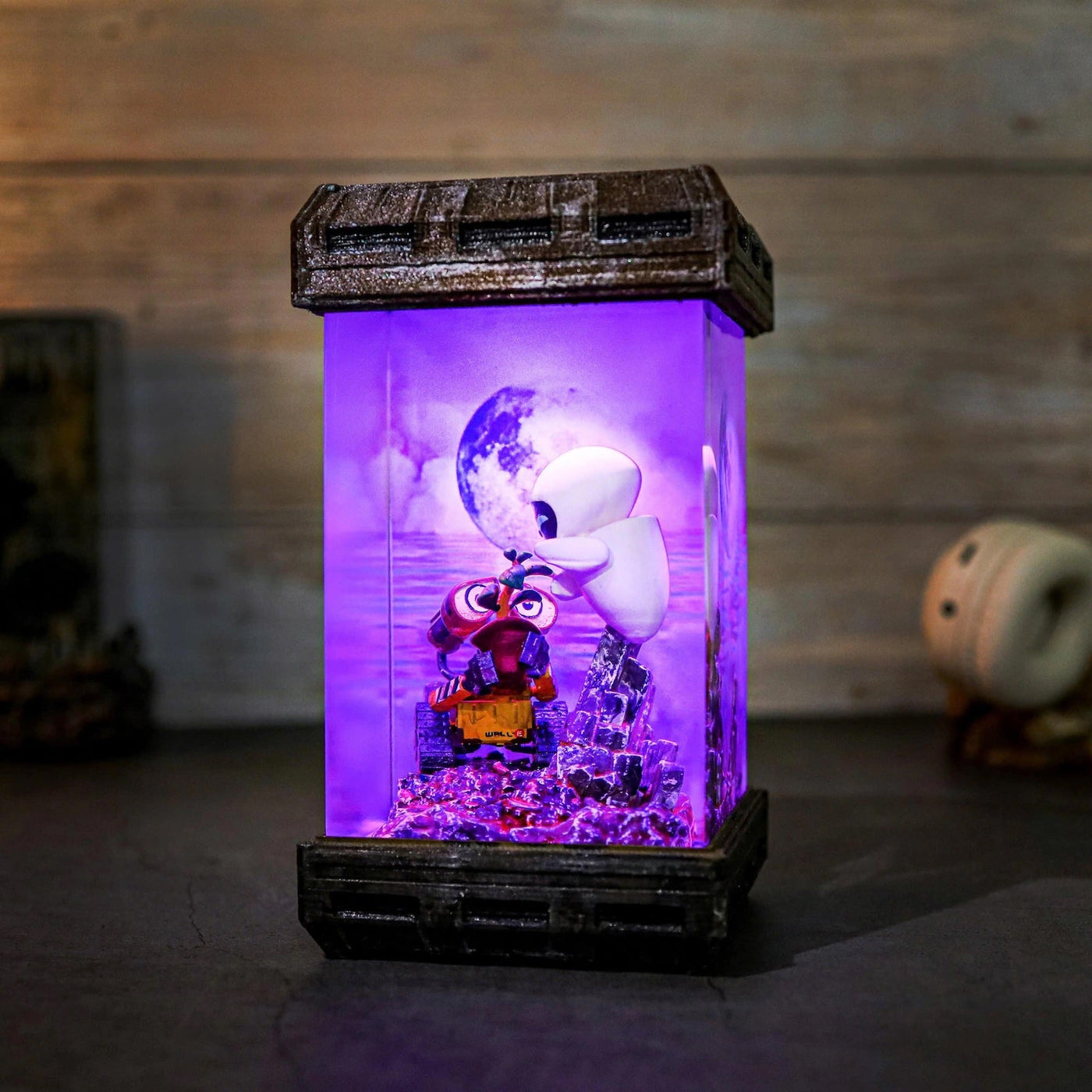 Wall E and Eve Epoxy Resin Lamp, Night Light, Wireless Lights