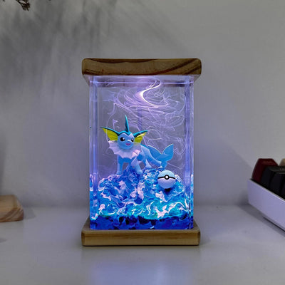 Pokemon Vaporeon Epoxy Resin Lamp, Night Light