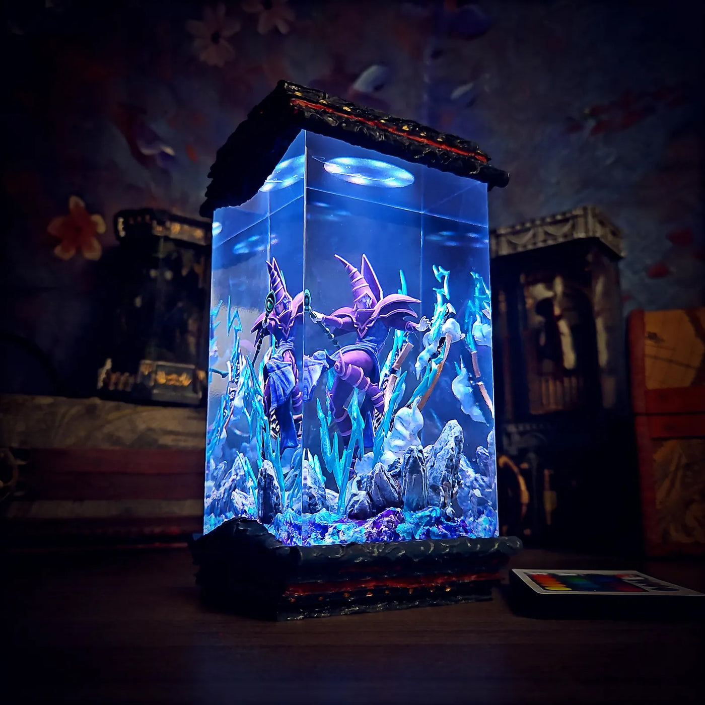 Yu Gi Oh Dark Magician Epoxy Resin Lamp, Night Light, Wireless Lights