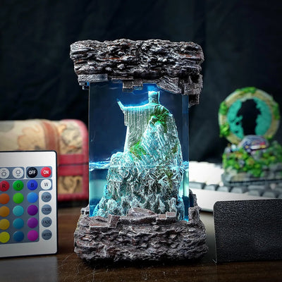 LOTR Lord Of Rings Gates of Argonath Diorama Epoxy Resin Lamp, Night Light, Wireless Lights