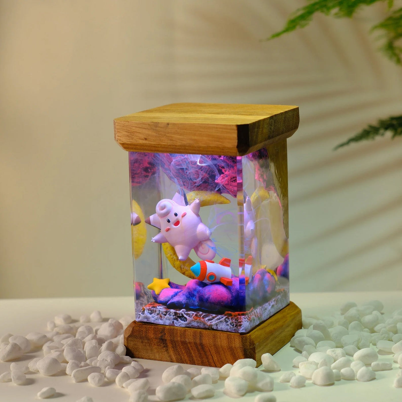 Pokemon Clefairy Epoxy Resin Lamp, Night Light