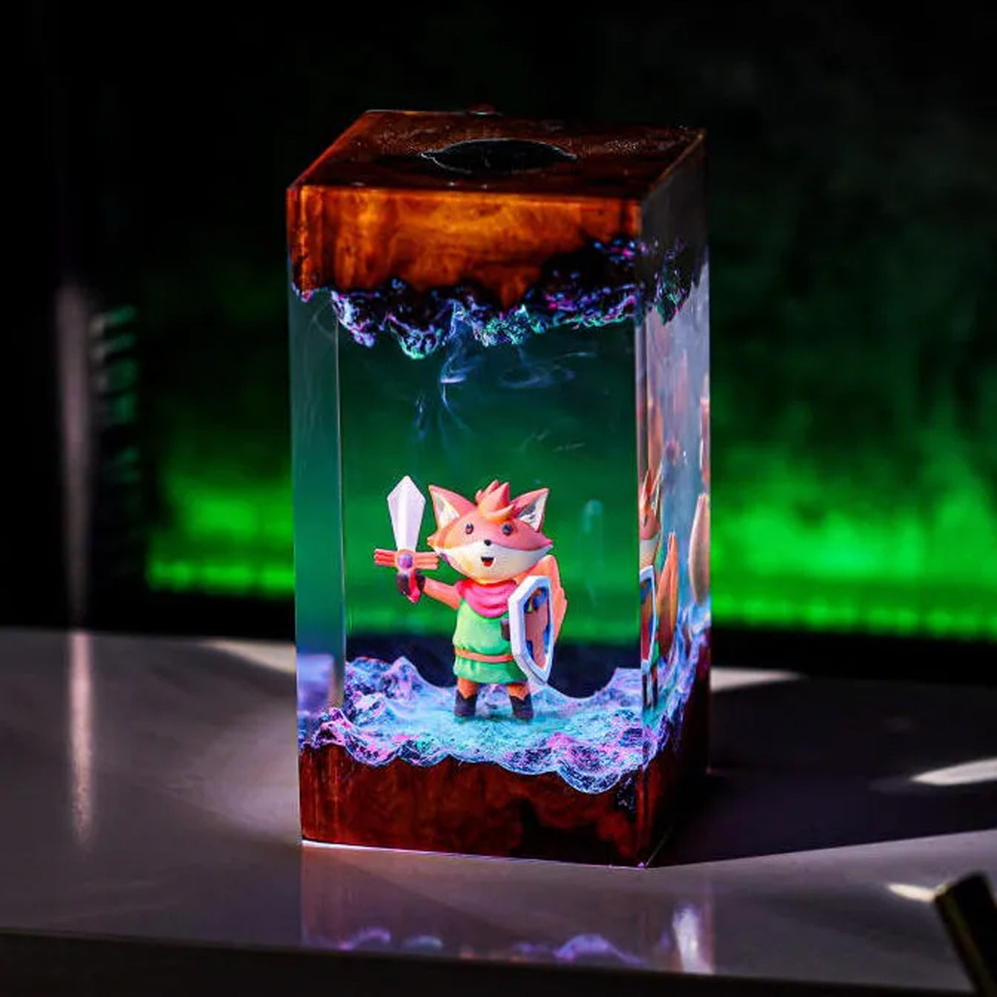 Fox TUNIC Epoxy Resin Lamp, Night Light