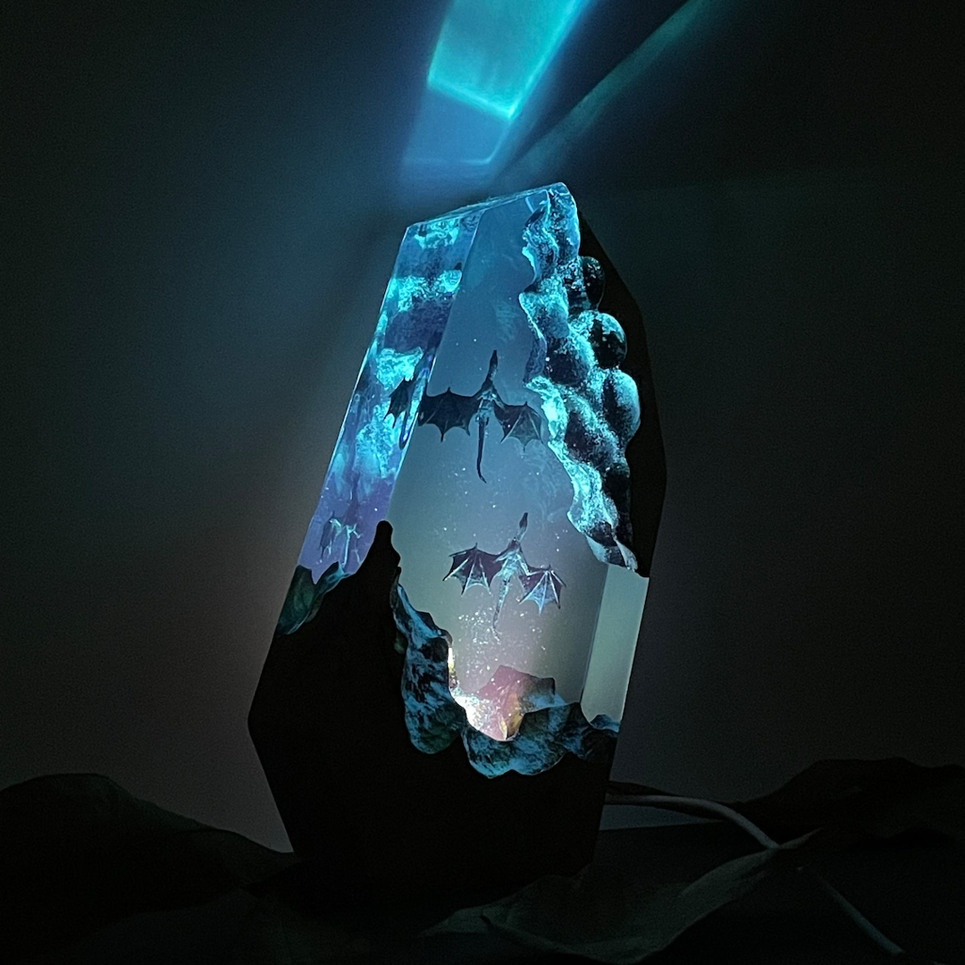 Dragons - High Quality Epoxy Resin Lamp