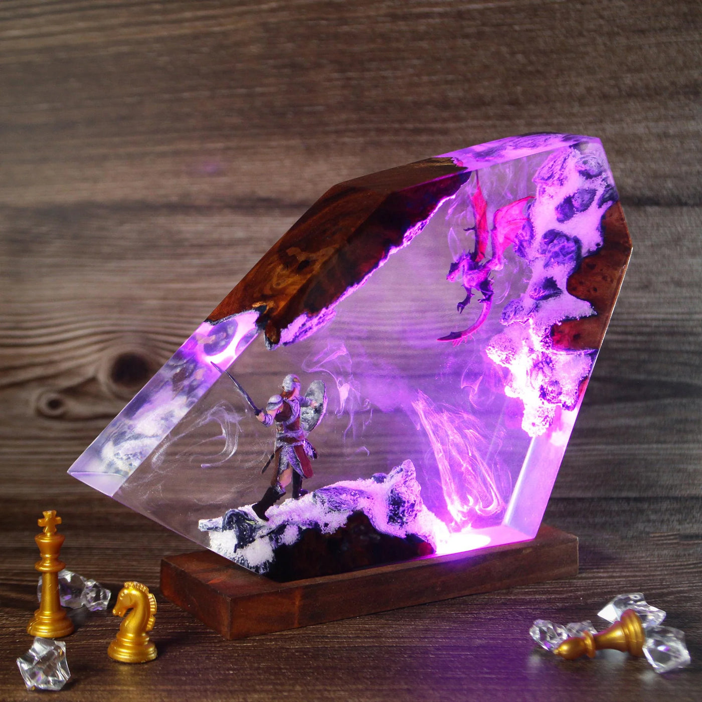 Skyrim Dragonborn Epoxy Resin Lamp, Night Light