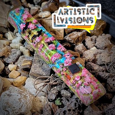 Torii Gate Japan Blossom Spacebar Artisan Keycaps Epoxy Resin