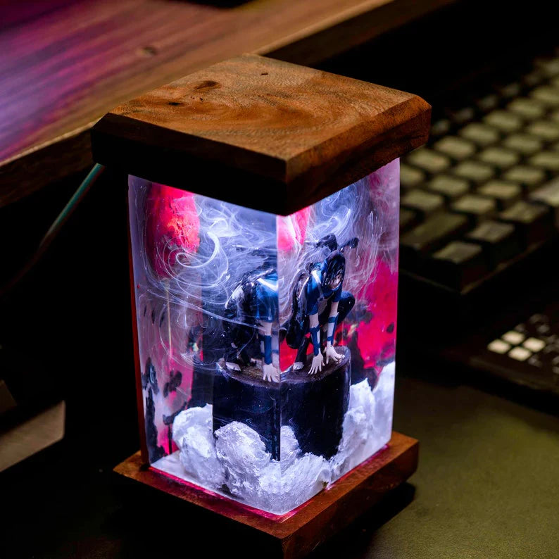 Sasuke Uchiha Naruto Epoxy Resin Lamp, Night Light