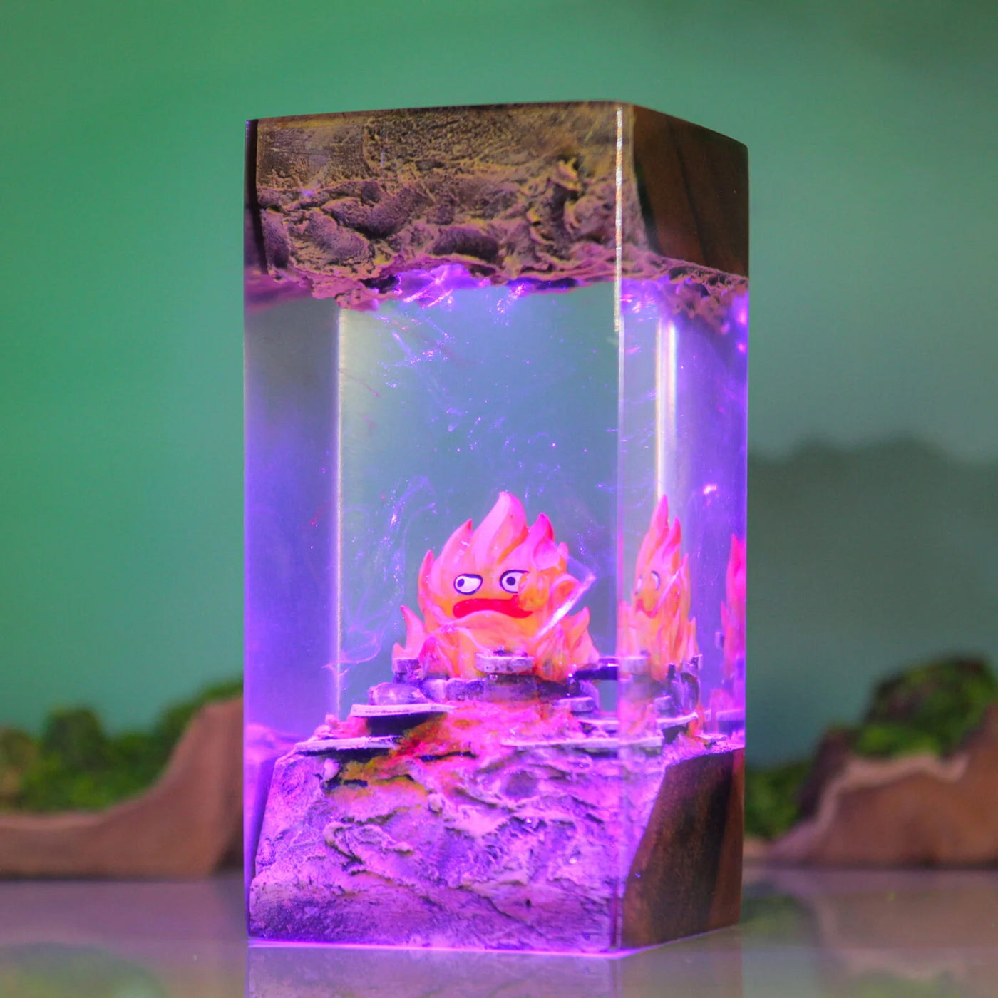 Howl’s Moving Castle Calcifer Epoxy Resin Lamp, Night Light