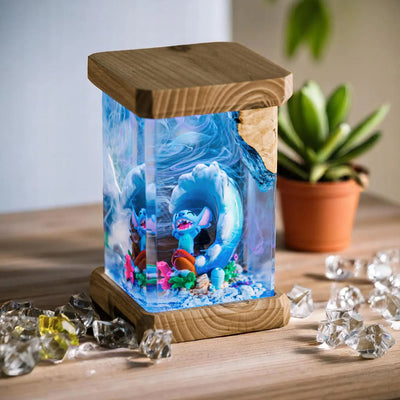 Lilo Stitch Epoxy Resin Lamp, Night Light