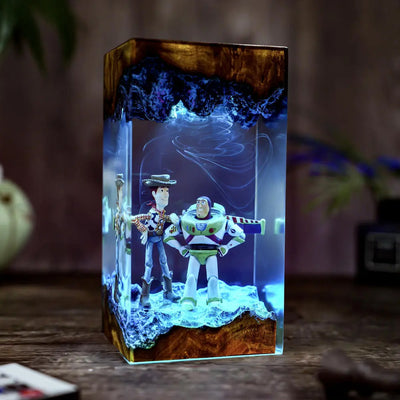 Toy Story Buzz Lightyear Woody Epoxy Resin Lamp, Night Light