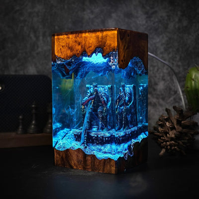 Yhorm On Throne Dark Souls Epoxy Resin Lamp, Night Light