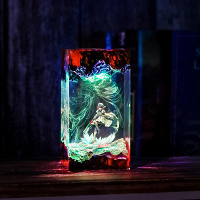 Zenless Zone Zero Elle Joe White Epoxy Resin Lamp, Night Light