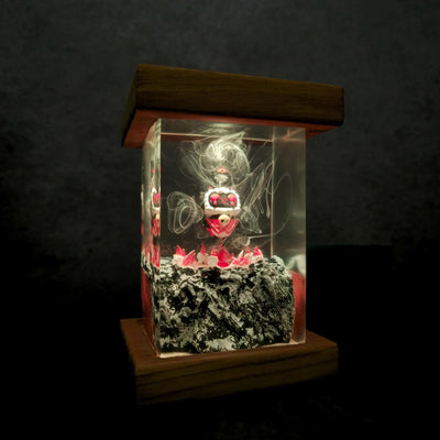 Cult of the Lamb Devil Sheep Epoxy Resin Lamp, Night Light