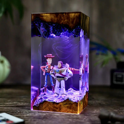 Toy Story Buzz Lightyear Woody Epoxy Resin Lamp, Night Light