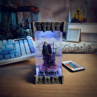 DC Joker Duality Diorama Epoxy Resin Lamp, Night Light, Wireless Lights