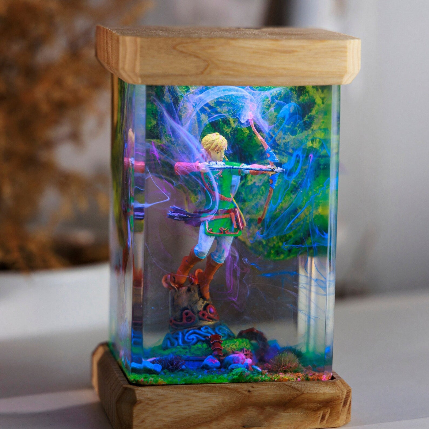 Zelda Link Archer Amiibo Epoxy Resin Lamp, Night Light