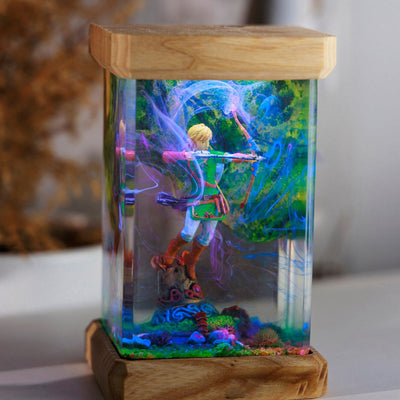 Zelda Link Archer Amiibo Epoxy Resin Lamp, Night Light