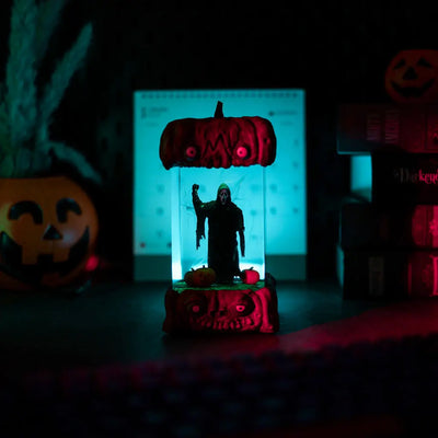 Halloween Horror Scream Ghostface Killer Pumpkin Epoxy Resin Lamp, Night Light, Wireless Lights