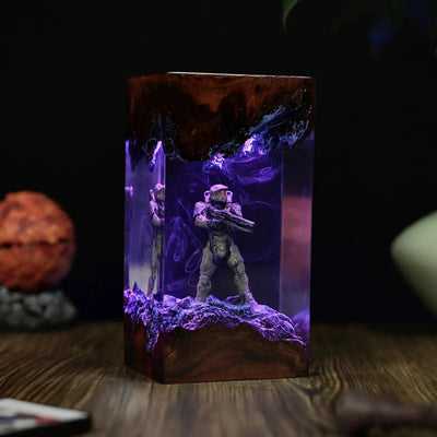 Halo Master Chief Epoxy Resin Lamp, Night Light
