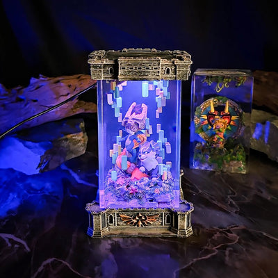 Zelda Midna Wolf Link W.Link Diorama Epoxy Resin Lamp, Night Light, Wireless Lights