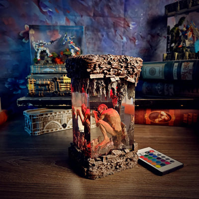 LOTR Lord Of Rings Smeagol Gollum Diorama Epoxy Resin Lamp, Night Light, Wireless Lights
