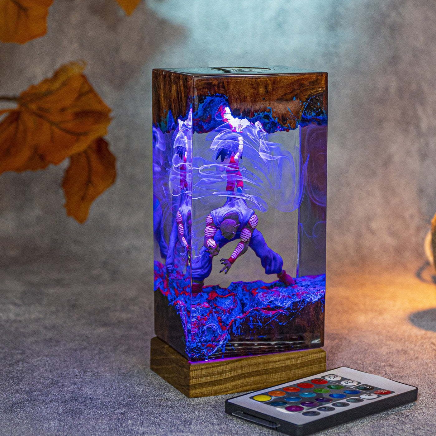 Dragon Ball Goku and Demon Piccolo Epoxy Resin Lamp, Night Light