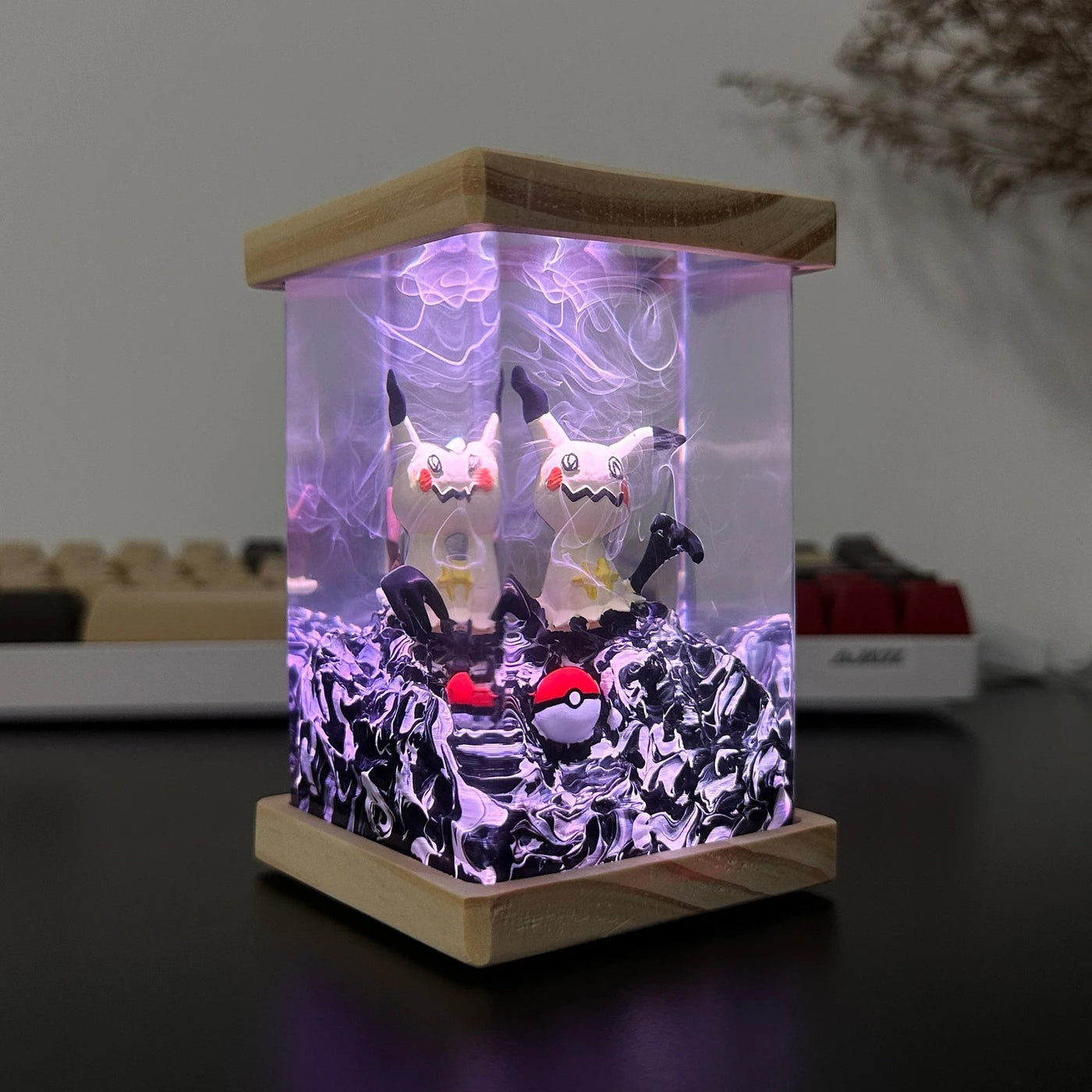 Pokemon Mimikyu Epoxy Resin Lamp, Night Light