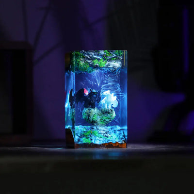 How To Train Your Dragon Toothless and Light Fury Epoxy Resin Lamp, Night Light