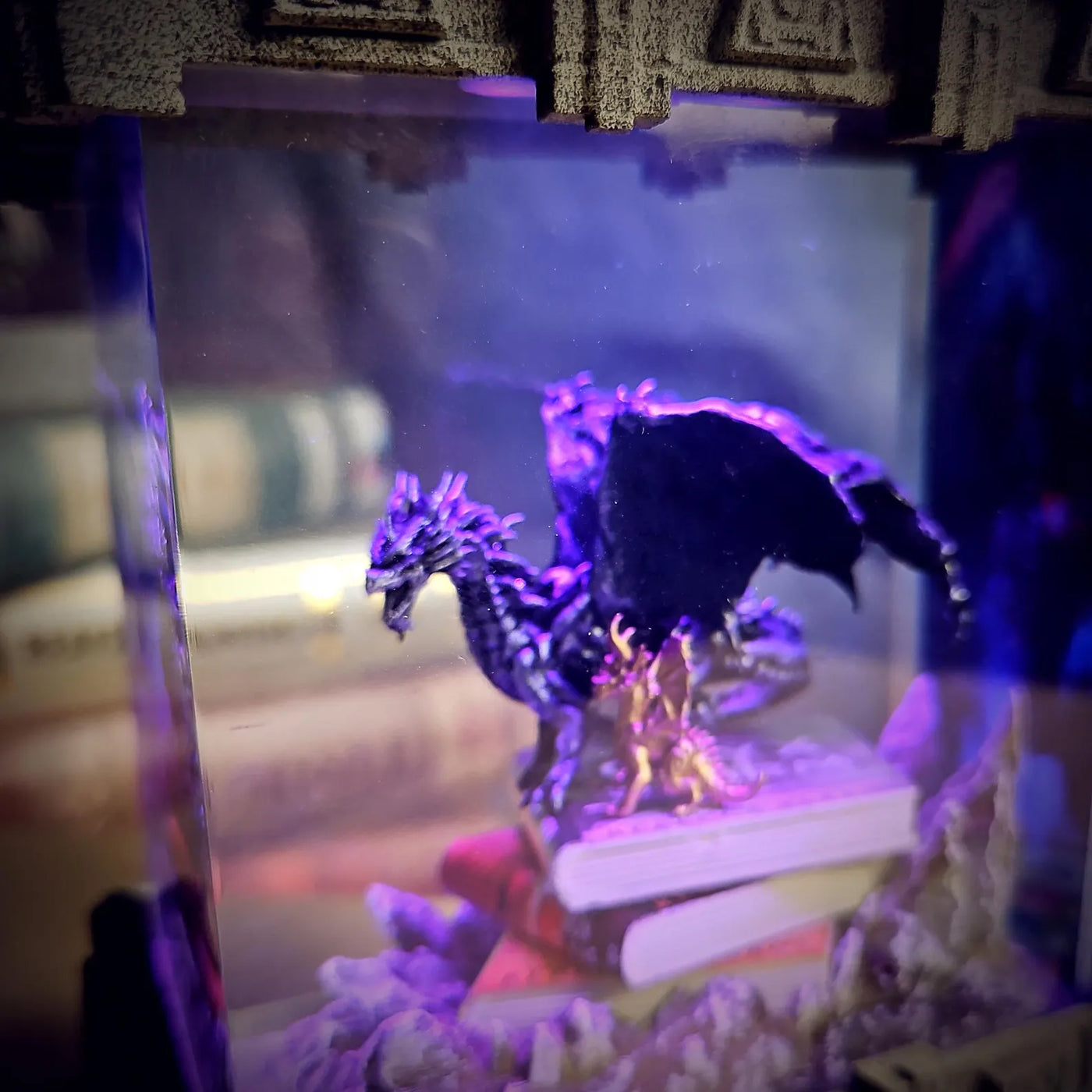 Fourth Wing Dragons Epoxy Resin Lamp, Night Light, Wireless Lights
