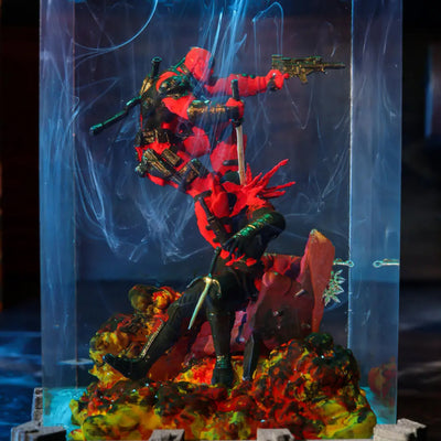 Marvel MCU Deadpool Epoxy Resin Lamp, Night Light, Wireless Lights