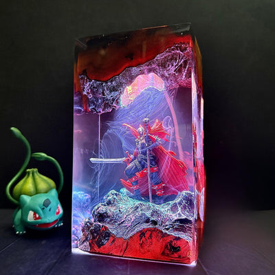 Comic Book Spawn Epoxy Resin Lamp, Night Light