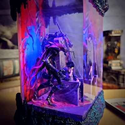 Solo Leveling Sung Jin-woo Beru Blood-Red Commander Igris Diorama Epoxy Resin Lamp, Night Light, Wireless Lights