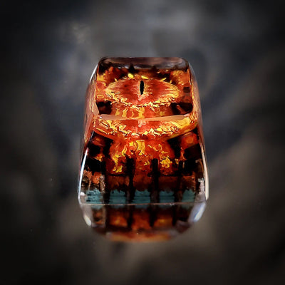 LOTR Lord Of Rings Eye of Sauron Dark Lord Artisan Keycaps Epoxy Resin