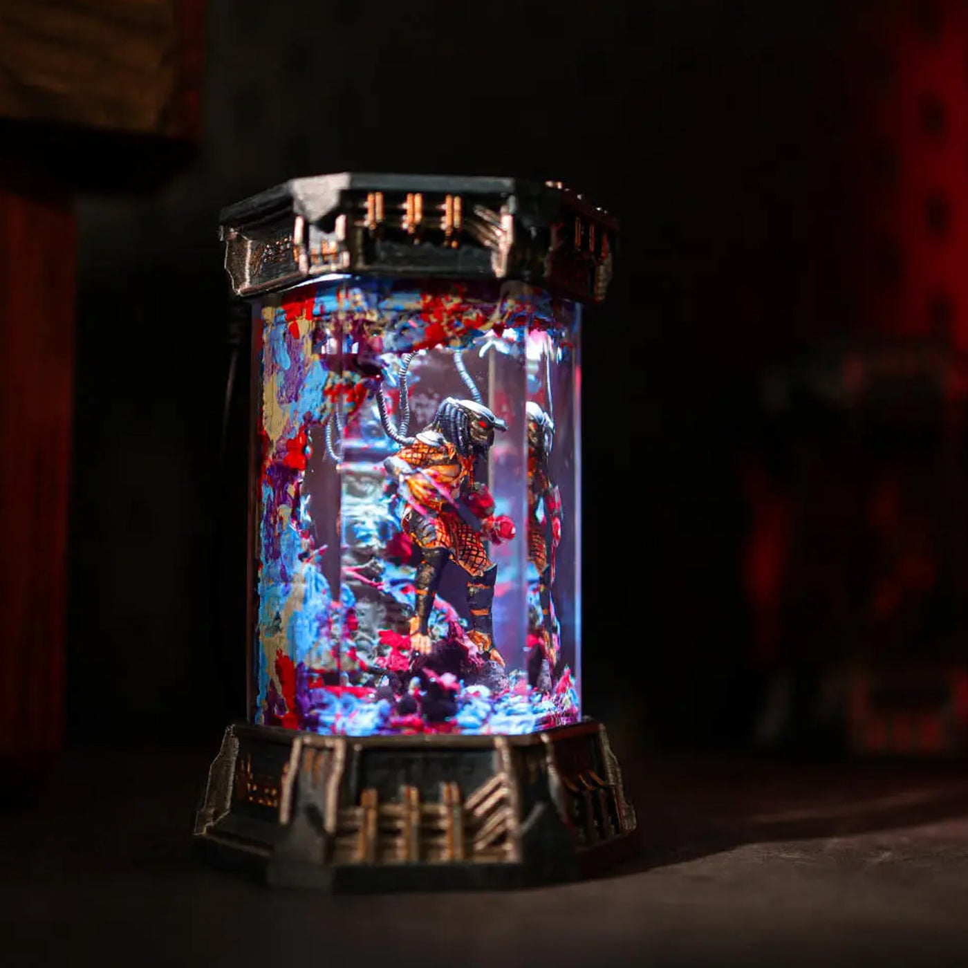 Predator Alien Space Monster Healing Chamber Incubator Epoxy Resin Lamp, Night Light, Wireless Lights