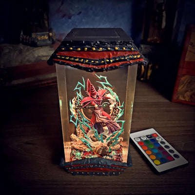Yu Gi Oh Dark Magician Epoxy Resin Lamp, Night Light, Wireless Lights
