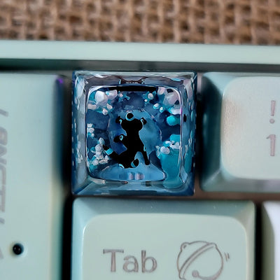 Pokemon Umbreon Artisan Keycaps Epoxy Resin