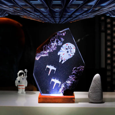 Star Wars Millennium Falcon X-Wing Epoxy Resin Lamp, Night Light