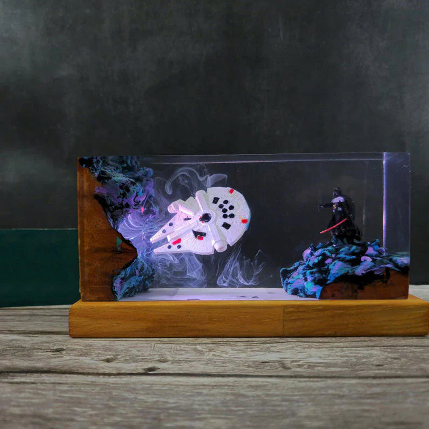 Star Wars Darth Vader Millennium Falcon Epoxy Resin Lamp, Night Light