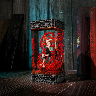 Chainsaw Man Power Diorama Epoxy Resin Lamp, Night Light, Wireless Lights