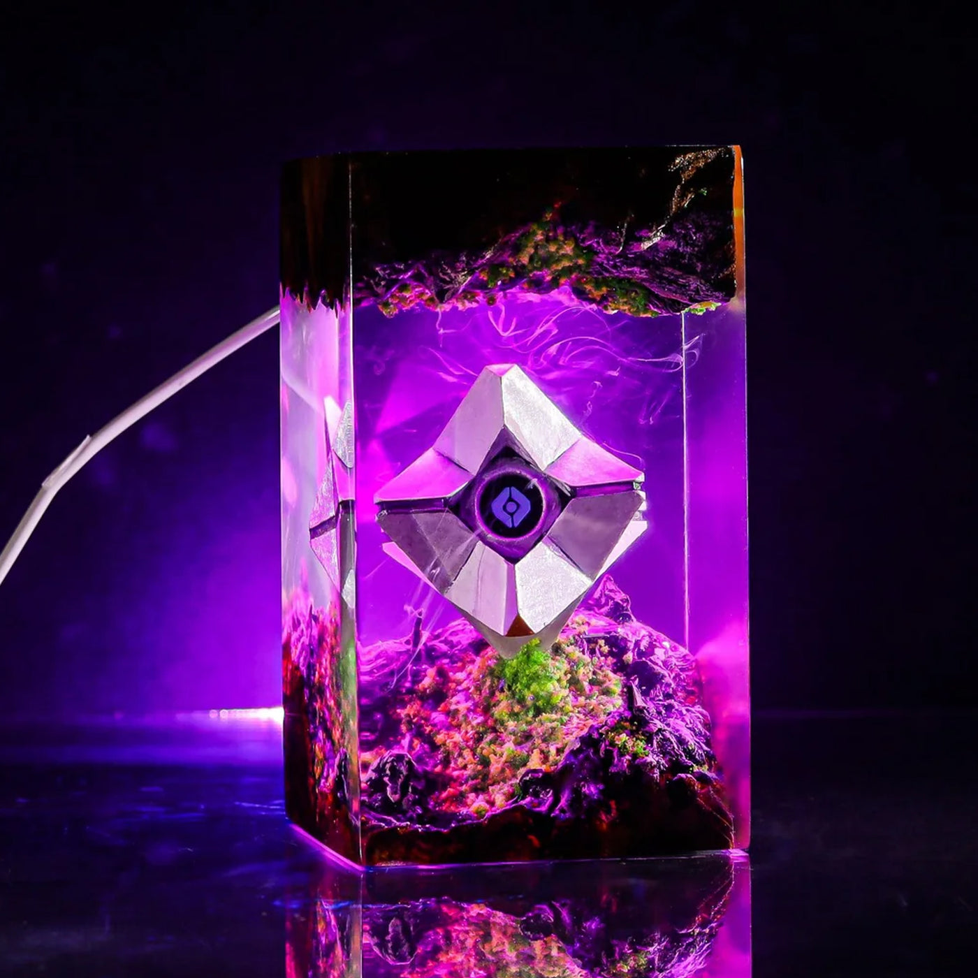 Destiny 2 Ghost Shell Epoxy Resin Lamp, Night Light
