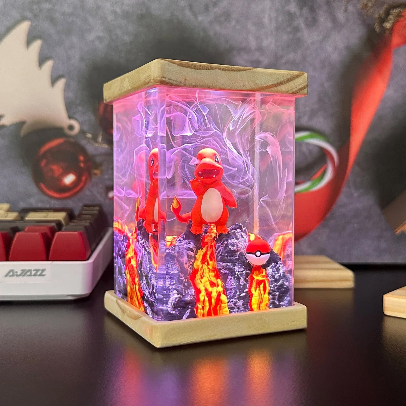 Pokemon Charmander Epoxy Resin Lamp, Night Light