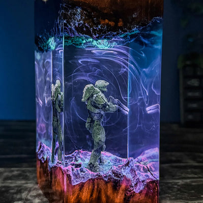 Halo Master Chief Epoxy Resin Lamp, Night Light