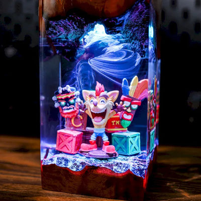 Crash Bandicoot Epoxy Resin Lamp, Night Light